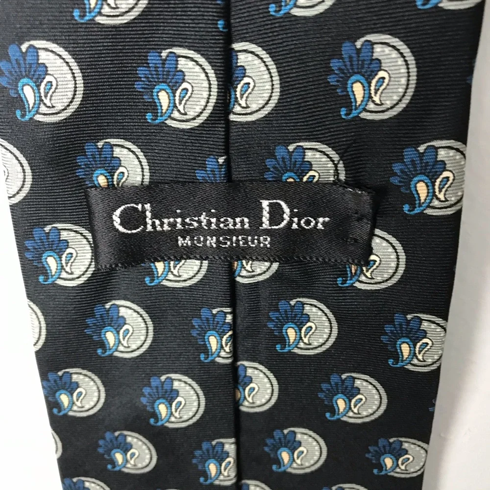Christian Dior Monsieur Silk Tie Paisley Print